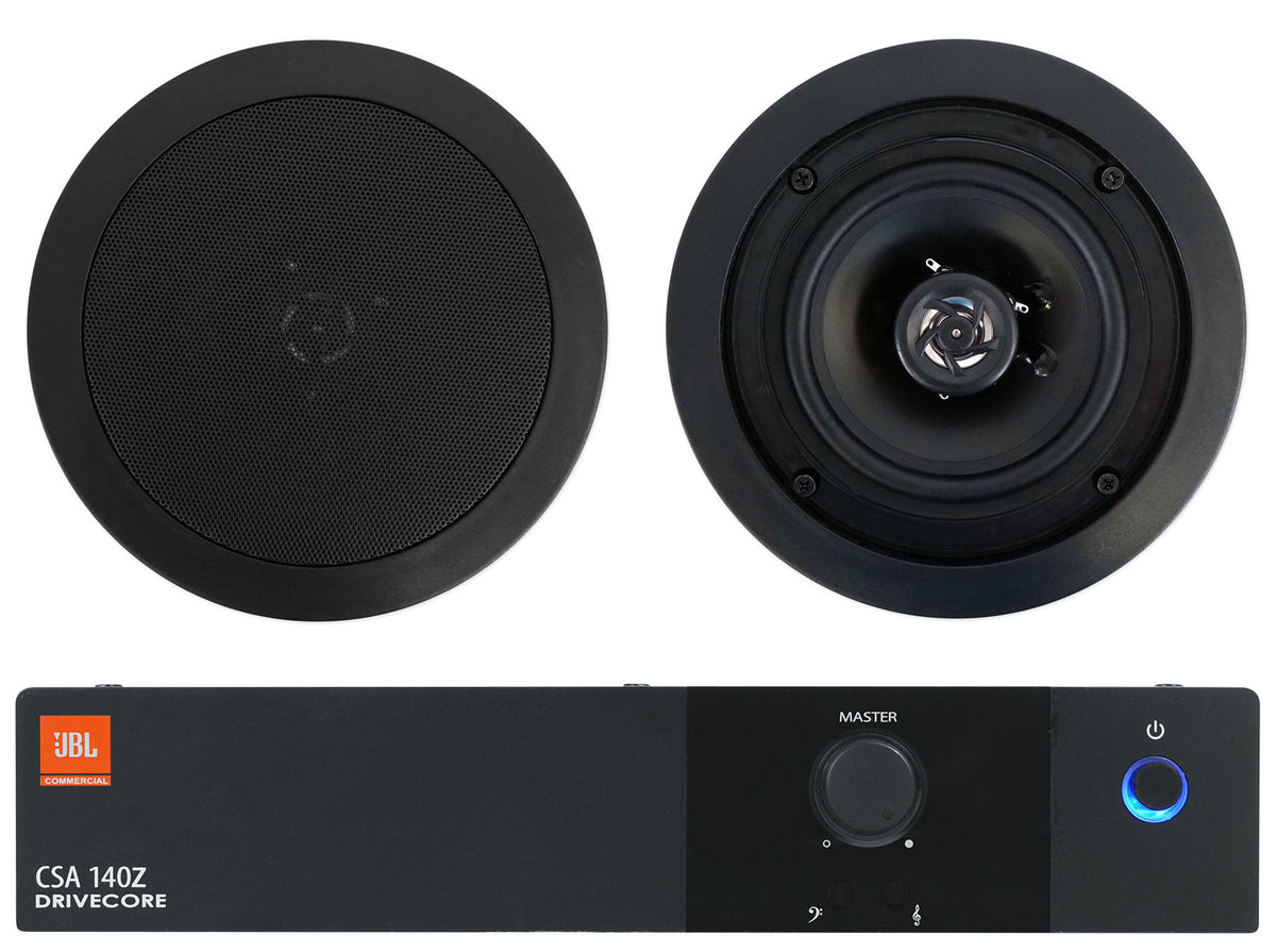 CSA140Z 70V Amplifier + (2) CC525T Black Ceiling Speakers