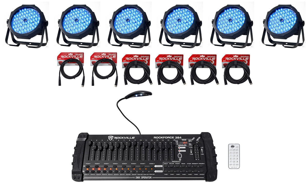 MEGA GO PAR 64E 6-Pack + ROCKFORCE 384 + 3 6-Pack