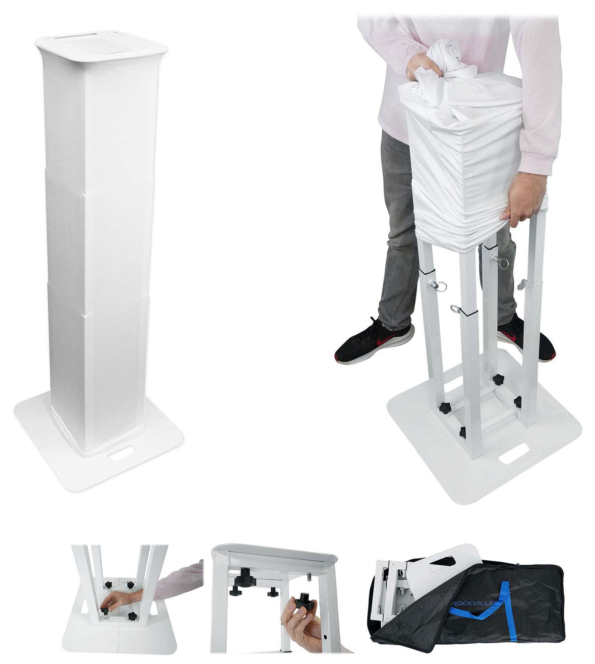 Rock Beam DC Club Stage Moving Head Light+Portable White Totem Stand