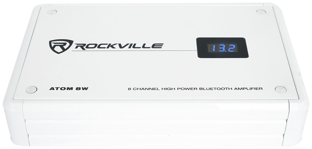 ATOM 8W 8-Channel Marine/Boat Bluetooth Amplifier+Kicker 4-Zone Control