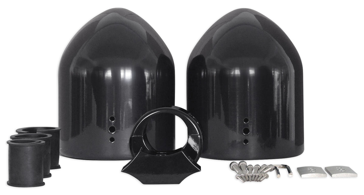 DMAC65B Dual 6.5" Black Aluminum Wakeboard Tower Speaker Enclosure