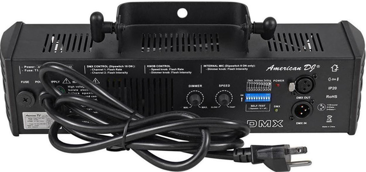 (2) Mega Flash DMX 800W Strobe Lights + (4) Mini LED Strobes + (2) DMX Cables