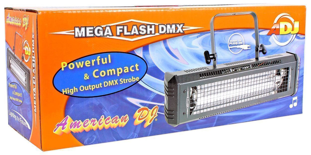 (2) Mega Flash DMX 800W Strobe Lights + (4) Mini LED Strobes + (2) DMX Cables