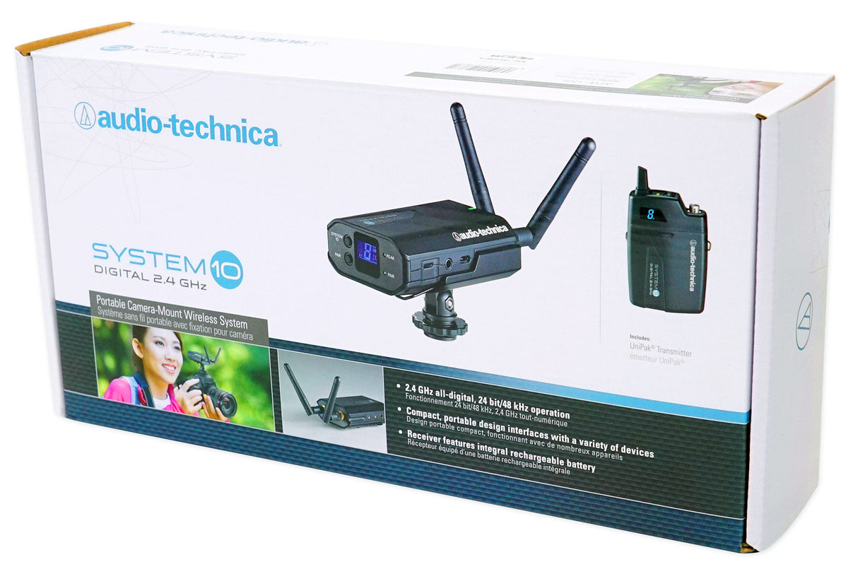 Audio Technica ATW-1701 System 10 Camera Mount Digital Wireless Microphone Mic