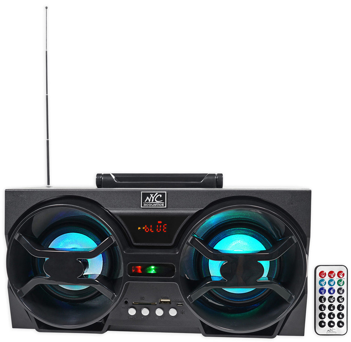 Starburst Multi Color Shooting Beam Lighting Effect + Bluetooth Boombox Speaker