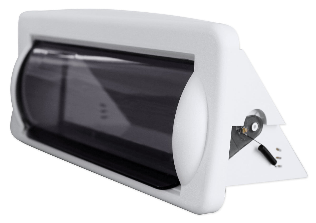 Rockville RWSG4W Universal Marine or Boat Receiver Waterproof Housing Case White