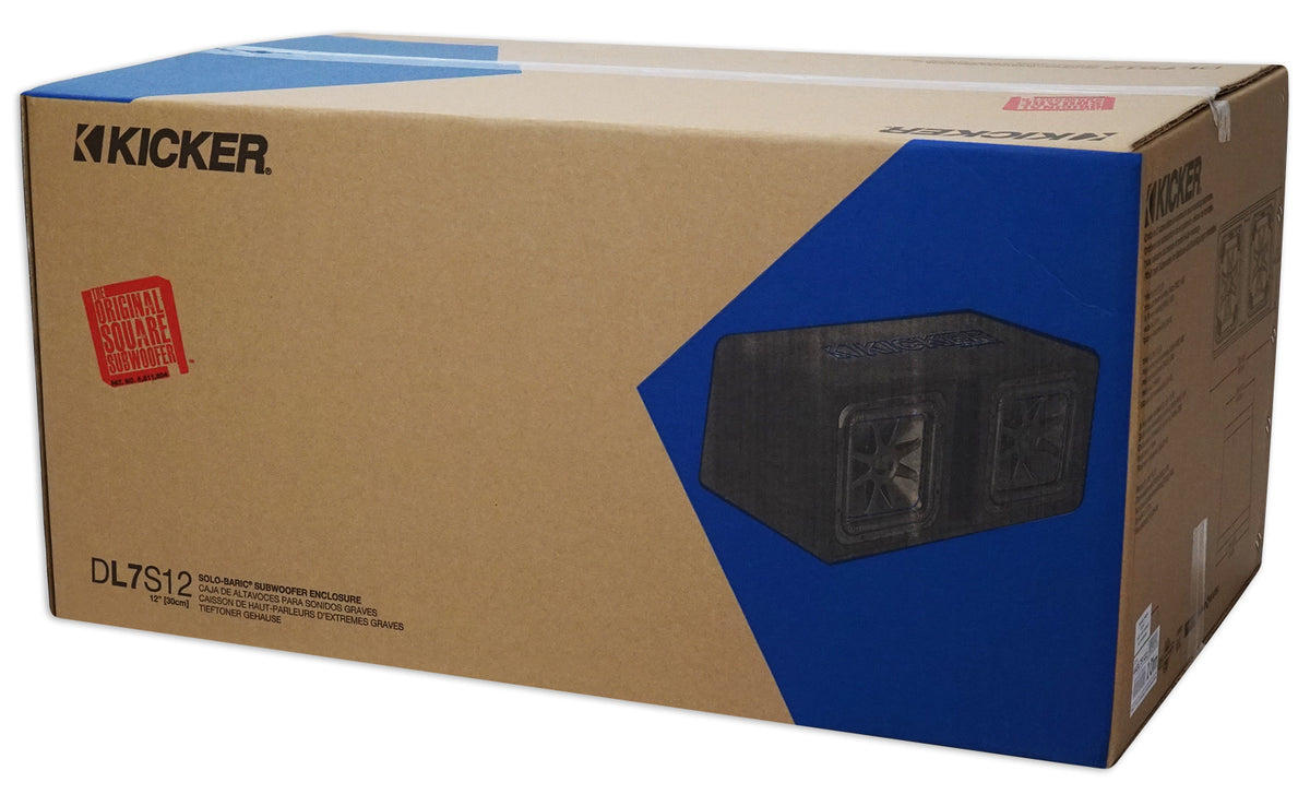 Kicker 44DL7S122 Dual 12" 3000w L7 Solo-Baric L7S Loaded Sub Enclosure 44L7S122