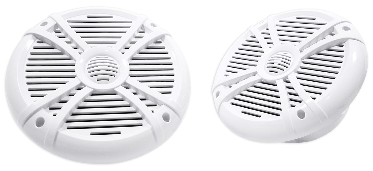 (2) Rockville RMSTS80W 8 inch 1000w Waterproof Marine Boat Speakers 2-Way White