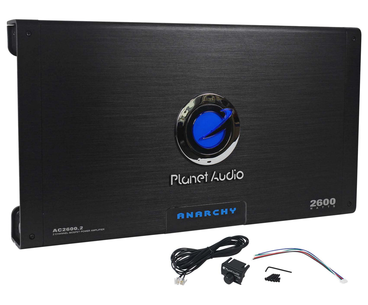 Planet Audio Anarchy AC2600.2 2600 Watt 2 Channel Car Amplifier Amp + Remote