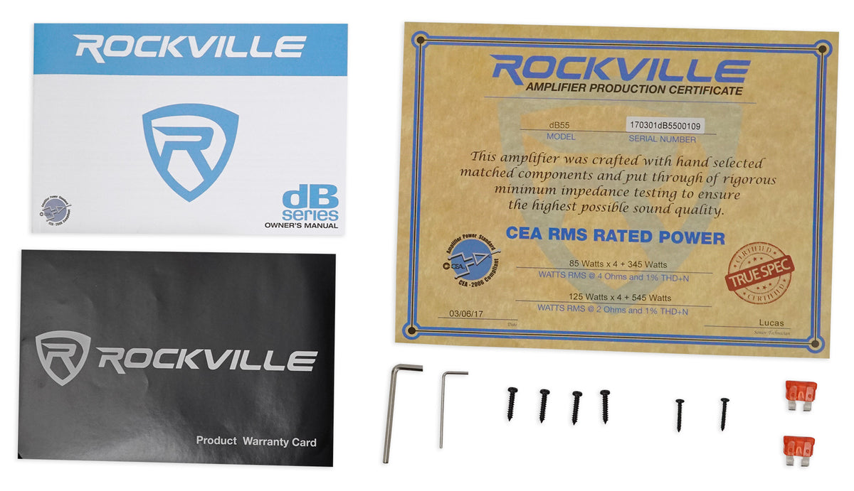 Rockville dB55 4000w/980 Watt RMS 5 Channel Amplifier Car Stereo Amp, Loud!