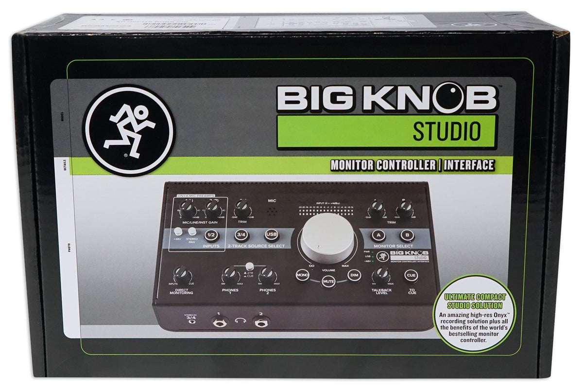 Mackie Big Knob Studio 3x2 Studio Monitor Controller 96kHz USB I/O
