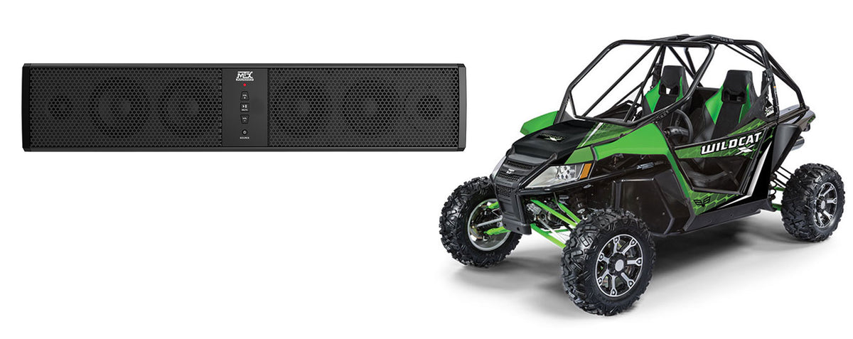 MTX RollCage Six-Speaker Marine Soundbar System+AUX Output for Arctic Wildcat X