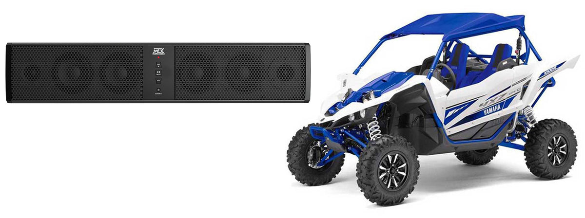 Rollbar RollCage 6-Speaker Marine Soundbar System+AUX Output for Yamaha YXZ MTX