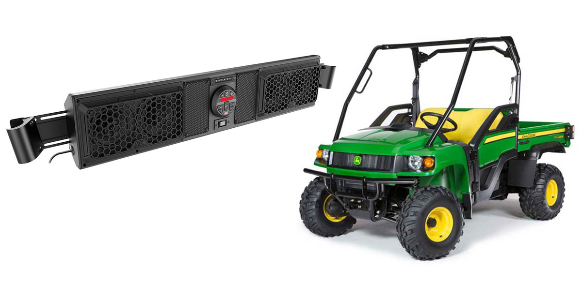 4-Speaker Marine Rollbar Soundbar System+Bluetooth for John Deere Gator XUV/RSX