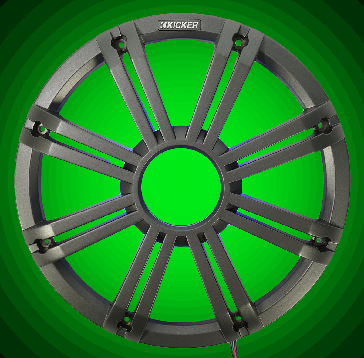 Kicker 45KMG12C 12" Charcoal Grille w/LED For KM12 + KMF12 Subwoofer Subs KMG12C