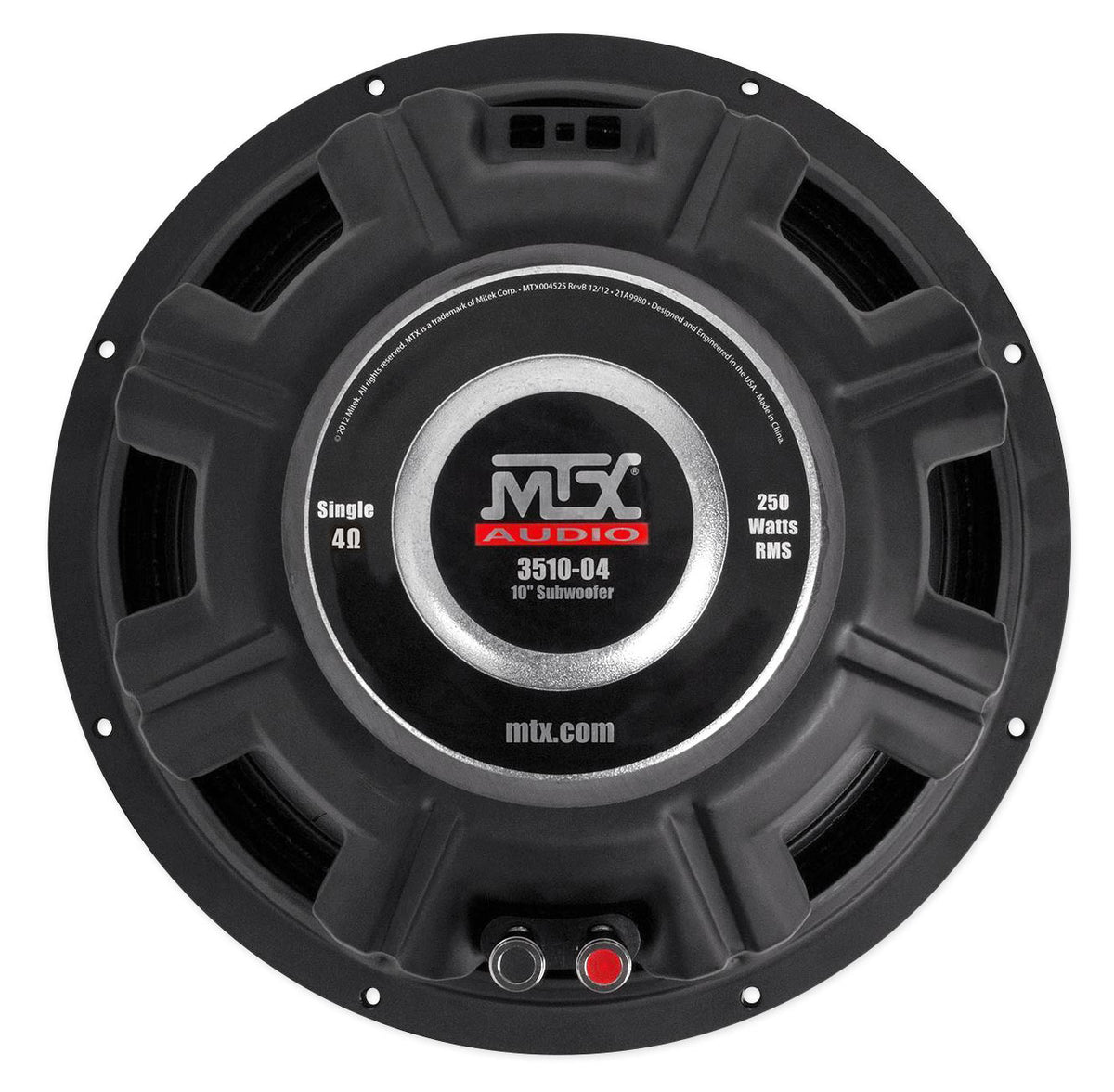 MTX 3510-04 10" 500w Subwoofer+Sealed Sub Box Enclosure+Amplifier+Amp Wire Kit