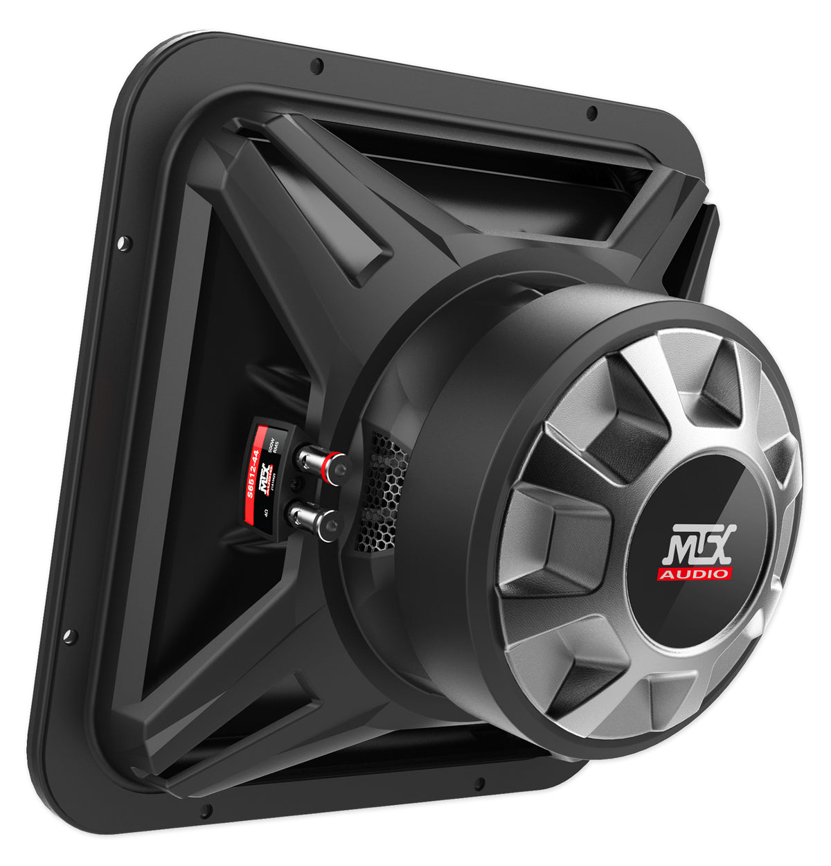 MTX S6512-44 12" 1000w Peak/500w RMS Square Subwoofer Car Audio Sub DVC 4-ohm