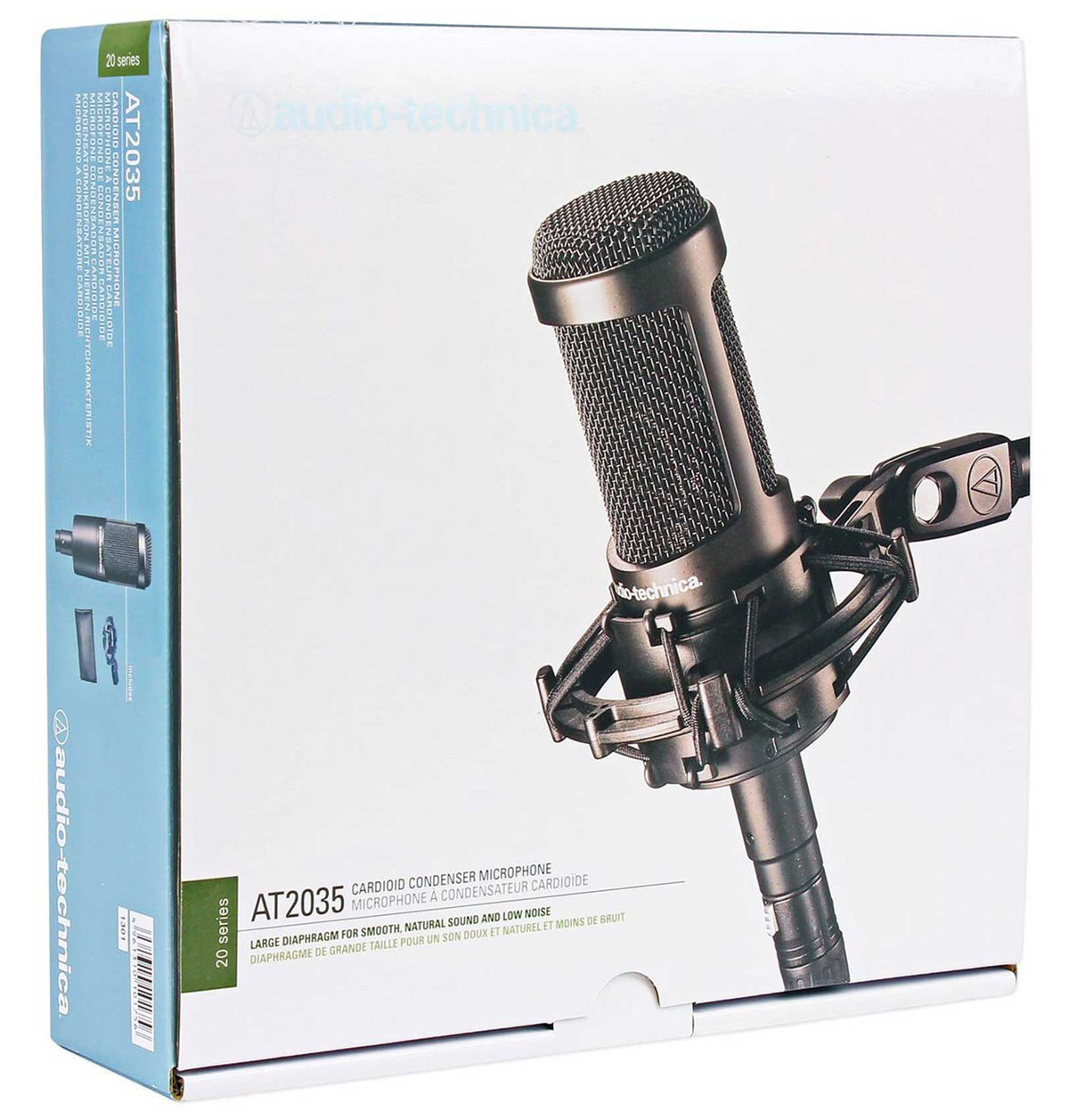 AT2035 Studio Microphone + Case + Isolation Shield