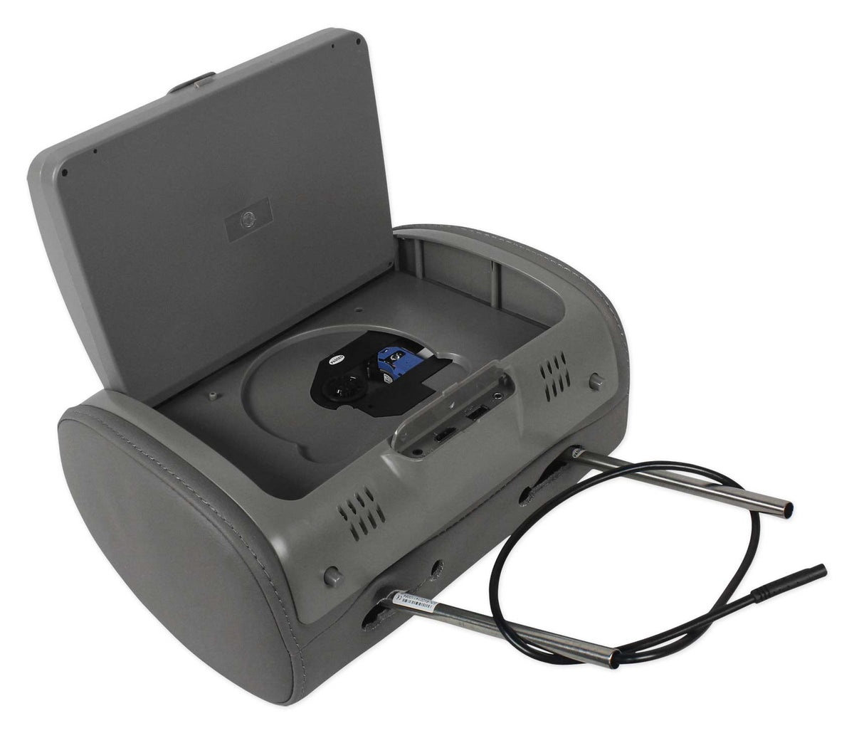Rockville RTSVD961-GR 9” Grey Plug N Play Dual DVD/HDMI Car Headrest Monitors