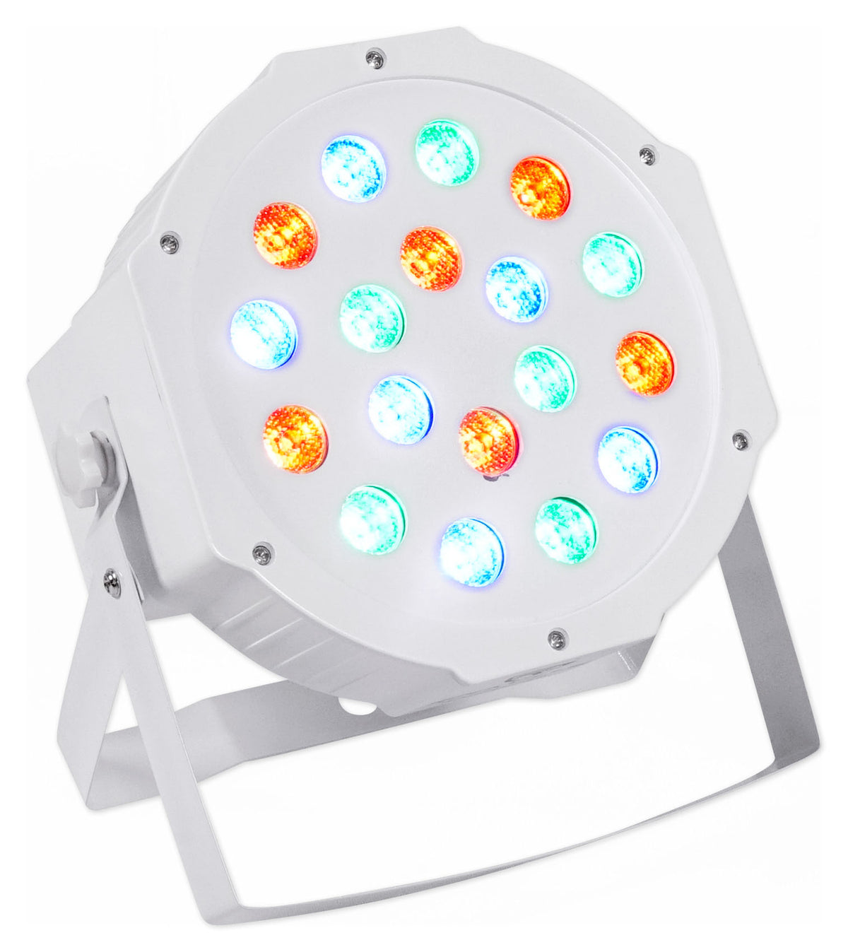 RockPAR50 WHT LED RGB Compact Par Can DJ/Club DMX Wash Light+Cable