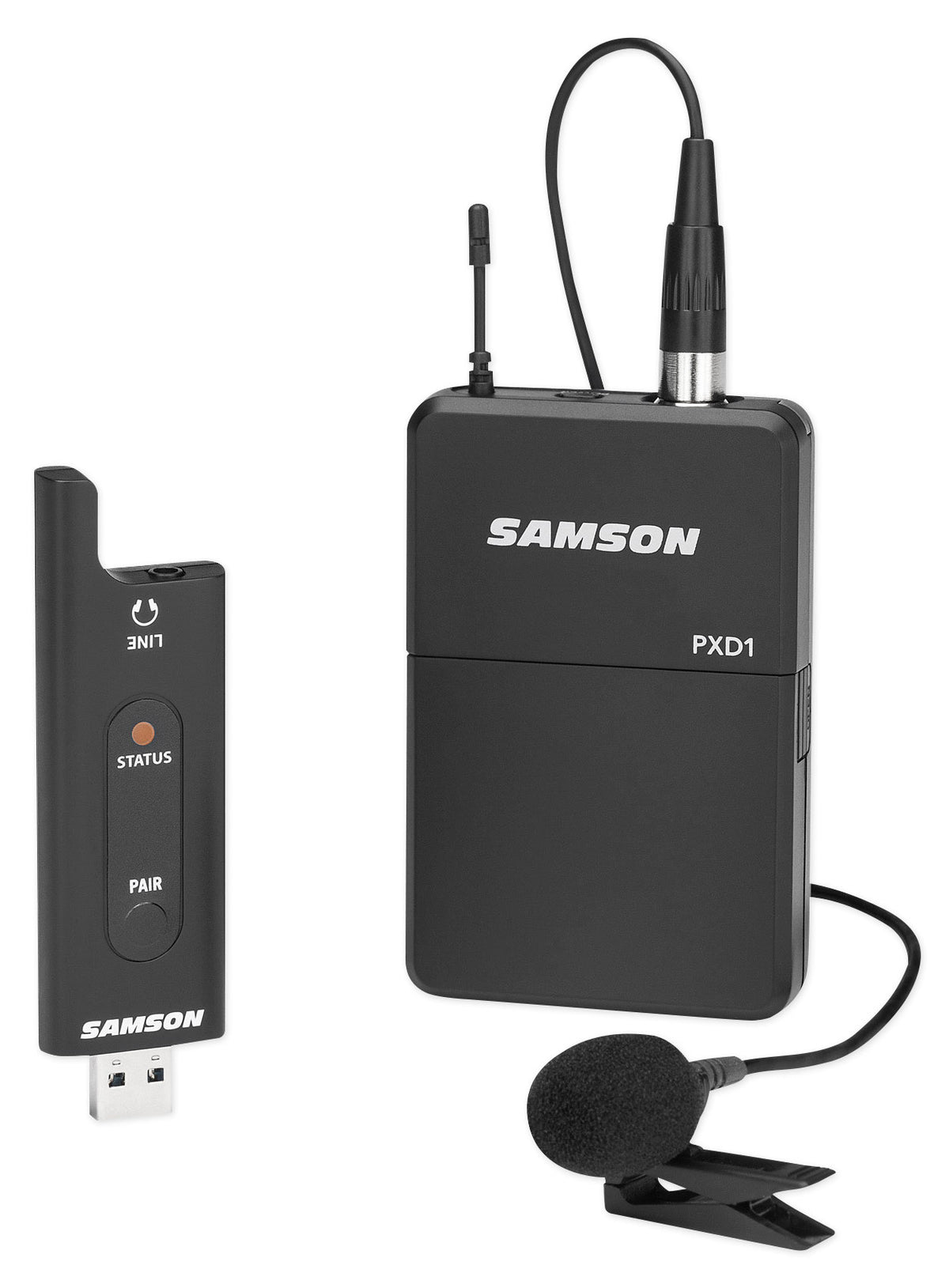 SAMSON Stage XPD2 USB Digital Wireless Beltpack Microphone System w/LM8 Lavalier