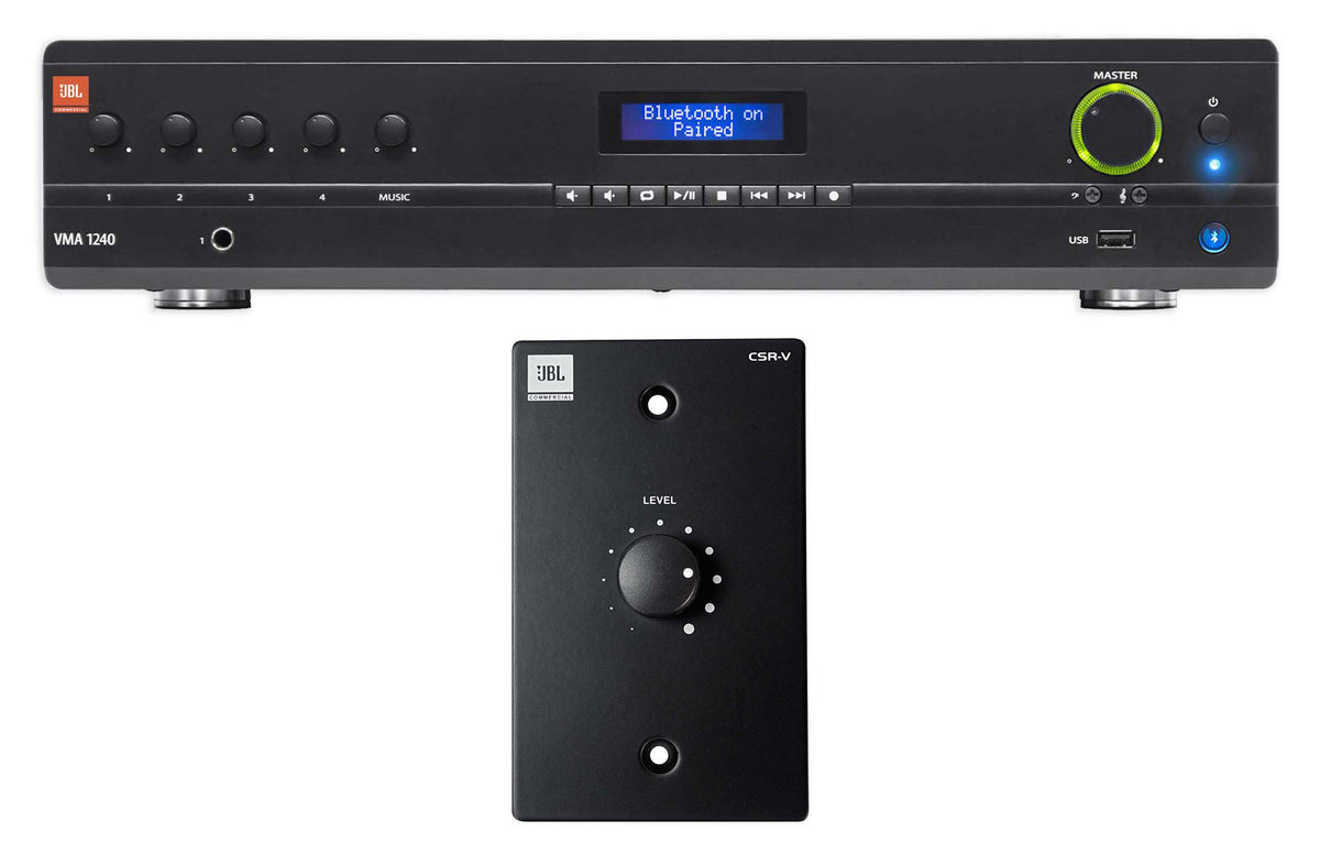 JBL VMA1240 Commercial/Restaurant 120W Bluetooth Amplifier+Black Wall Controller