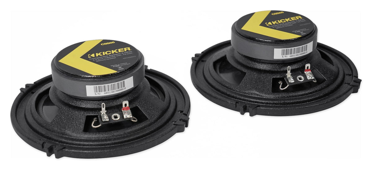 KICKER 46CSS654 6.5" 6 1/2" 600 Watt 4-Ohm Car Audio Component Speakers CSS65