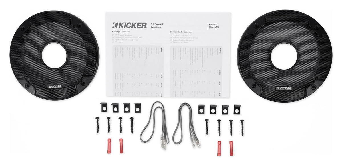 (4) Kicker 5.25" Polished Metal Tower Speakers for RZR/Jeep/ATV/UTV