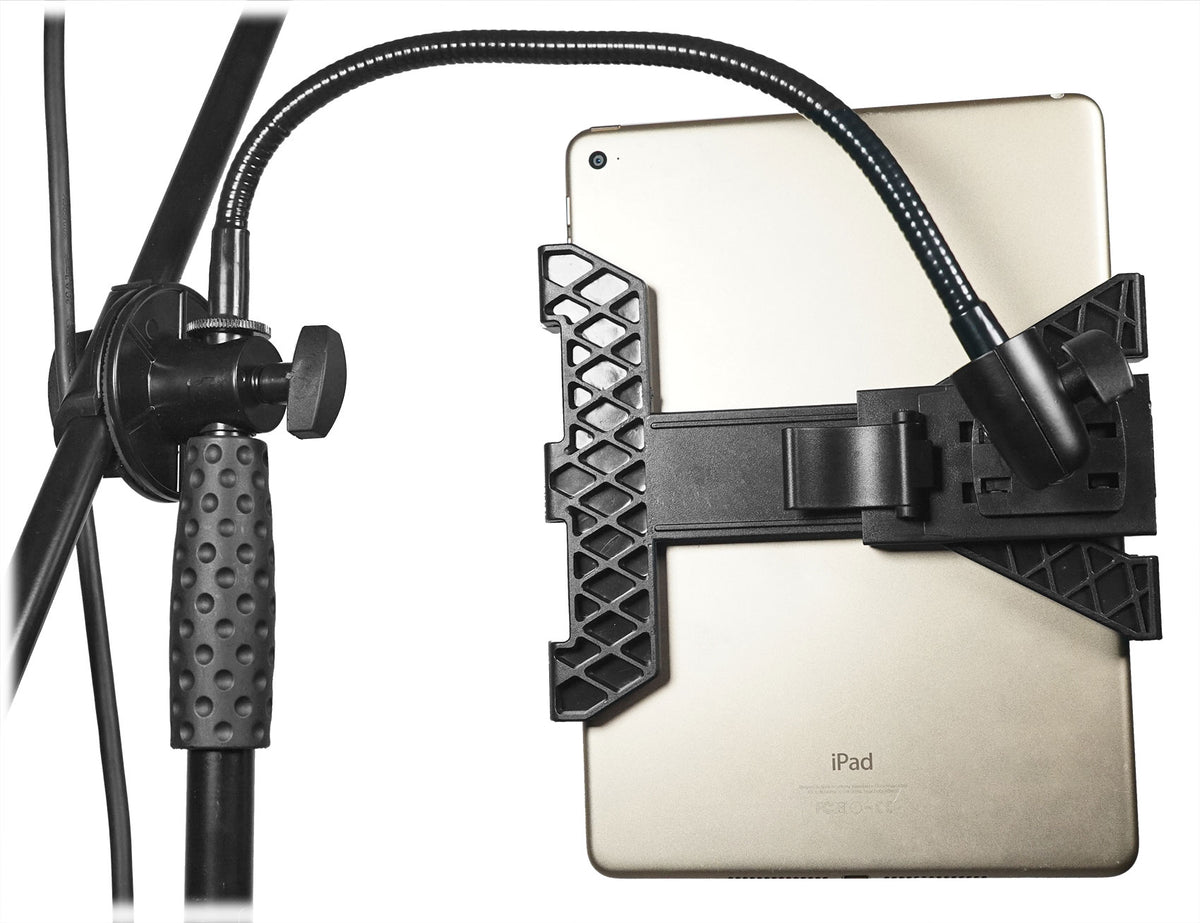 Rockville RVMIC5 Tripod Microphone Mic Stand w/ Boom+Gooseneck w/iPad Clip+Bag