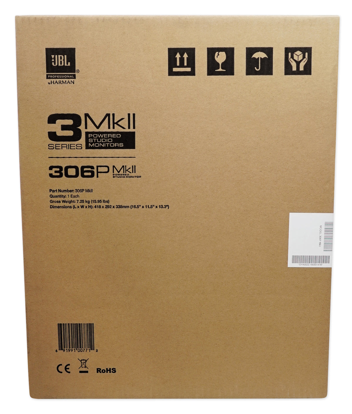 306P MkII 6" Studio Monitor Pair with 37" Steel Stands