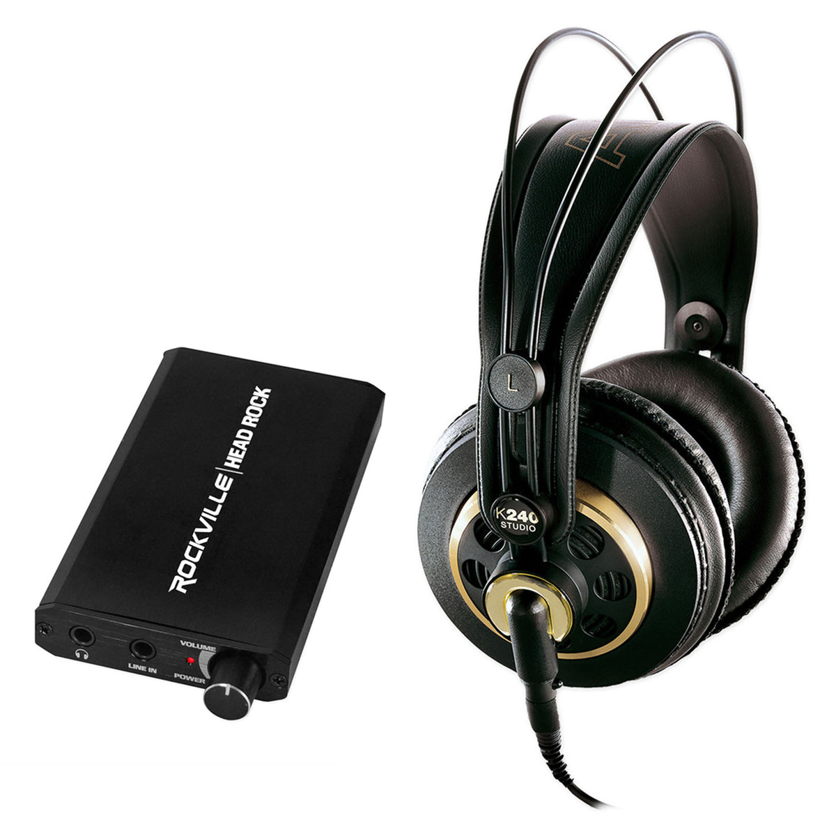 K240 Studio Headphones with HeadRock Headphone Amplifier