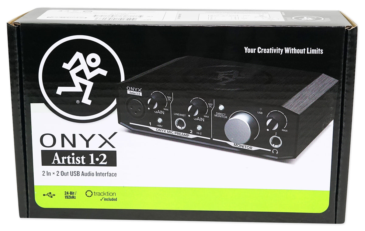 Mackie Onyx Artist 1.2 2x2 USB Audio Recording Studio Interface