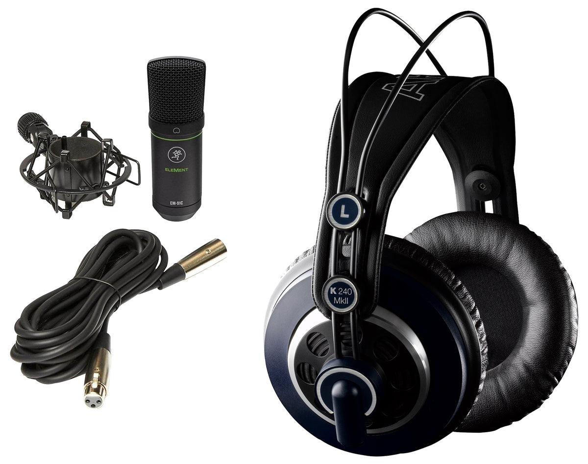K240 MKII Studio Headphones with EM-91C Condenser Microphone