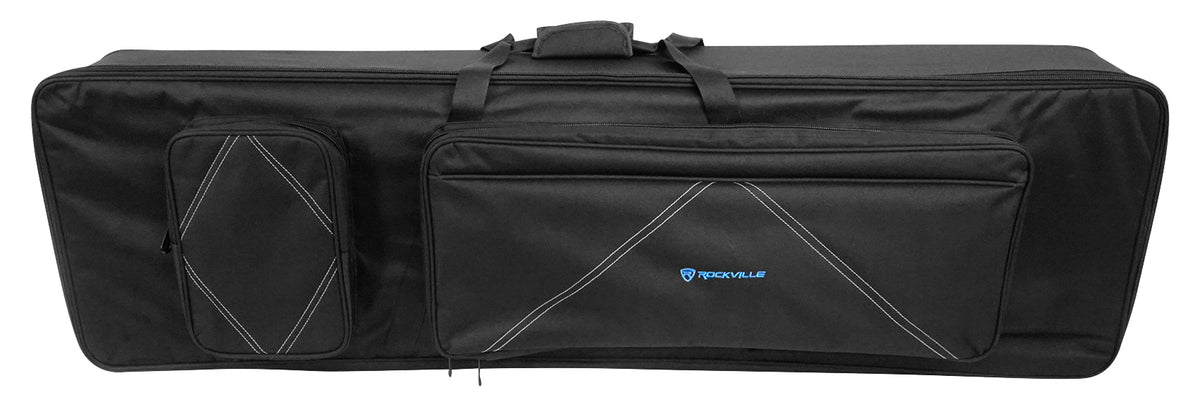 Rockville BEST BAG 88 Key Slim Padded Rigid Keyboard Gig Bag Case+Foam Insert