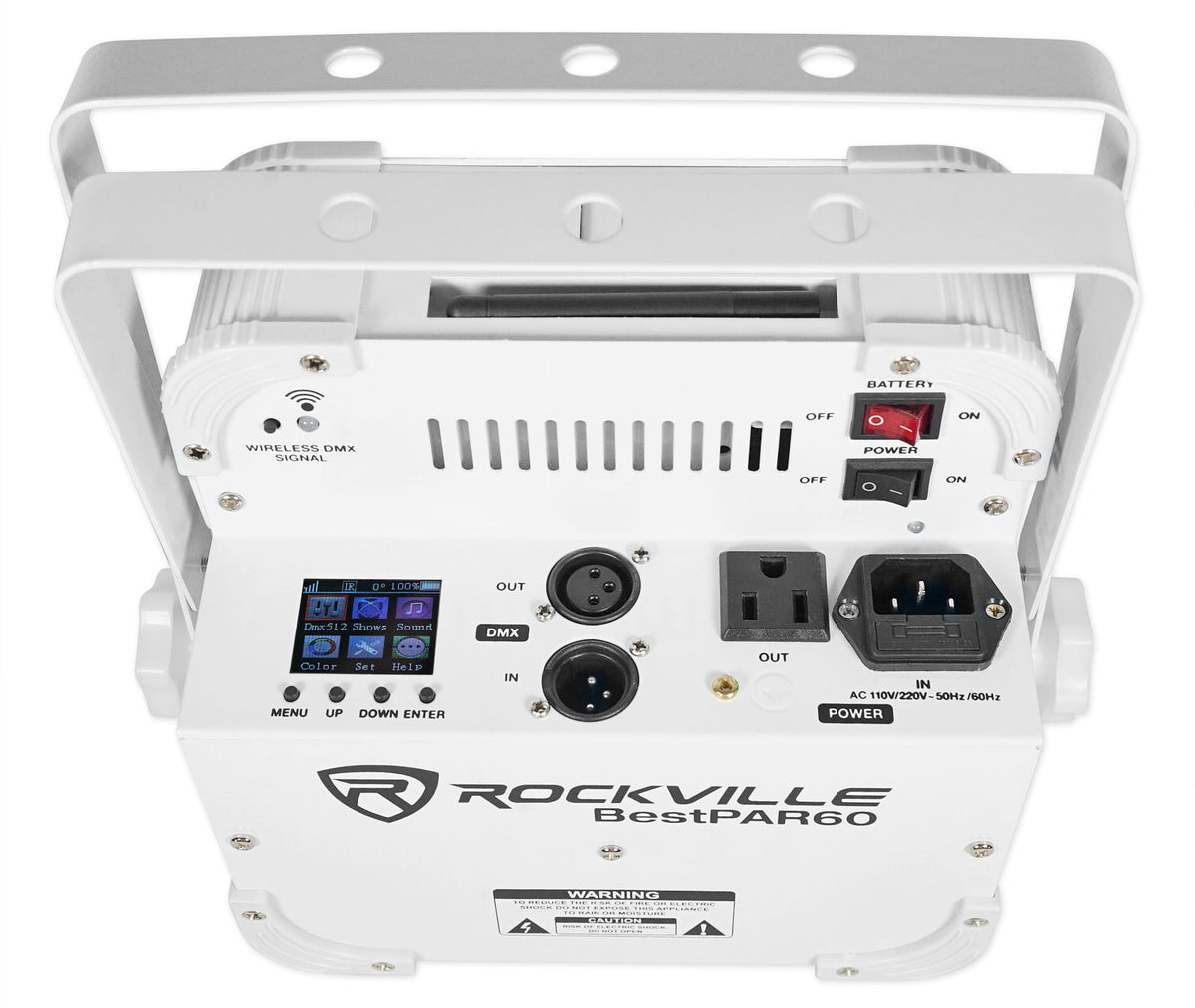 (2) BEST PAR 60 Battery Wash Lights Wireless DMX+384 Channel Controller