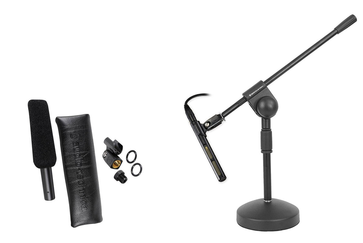 AT875R Shotgun Microphone & Boom Mic Stand Bundle