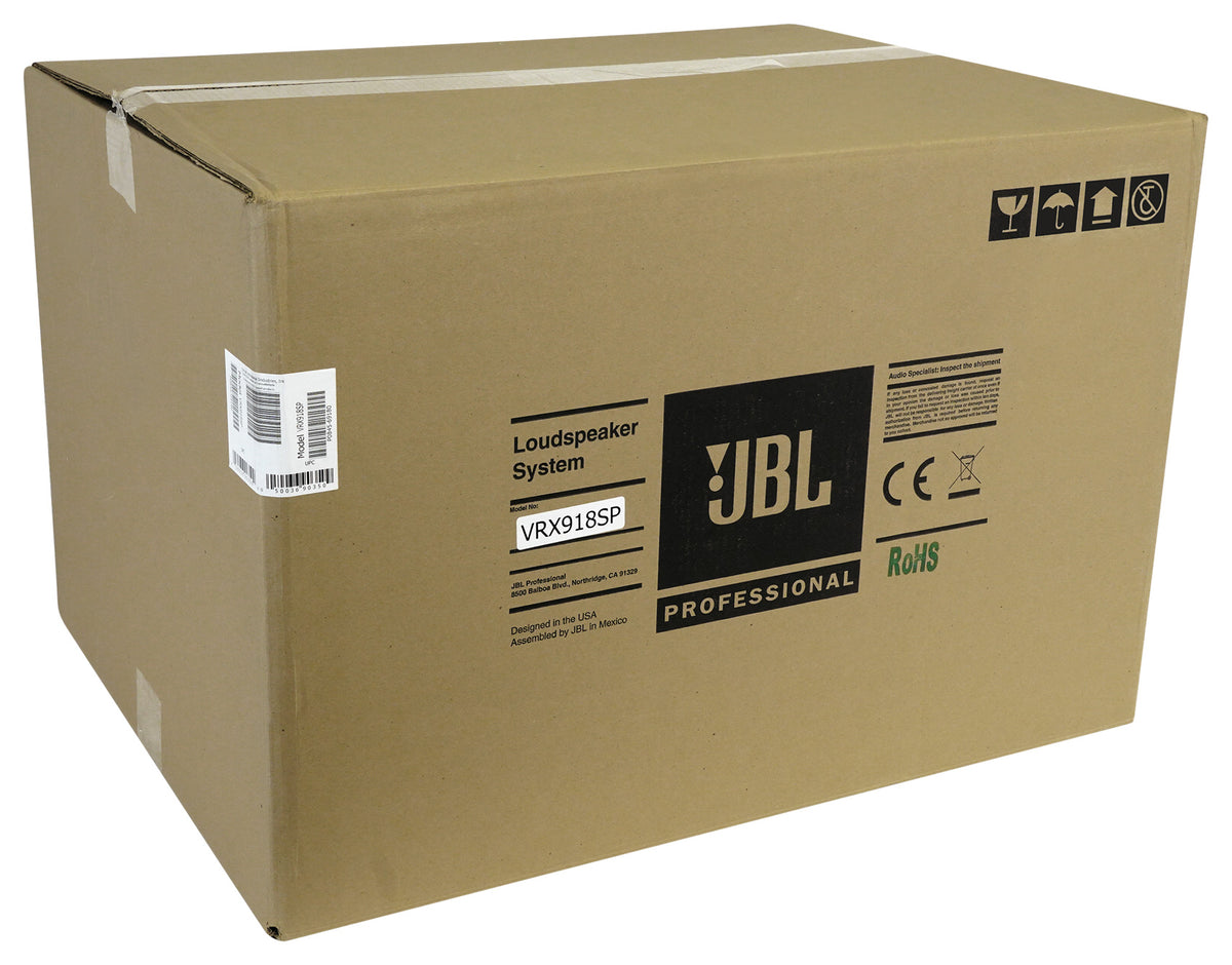 JBL VRX918SP Powered Active 18" 1500 Watt Subwoofer Sub w/DSP + Presonus Mixer