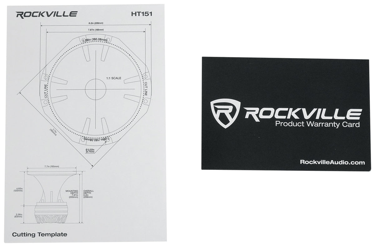 Rockville HT151 3" 450w Car/Pro Aluminum Horn Titanium Tweeter w/ 3" Voice Coil
