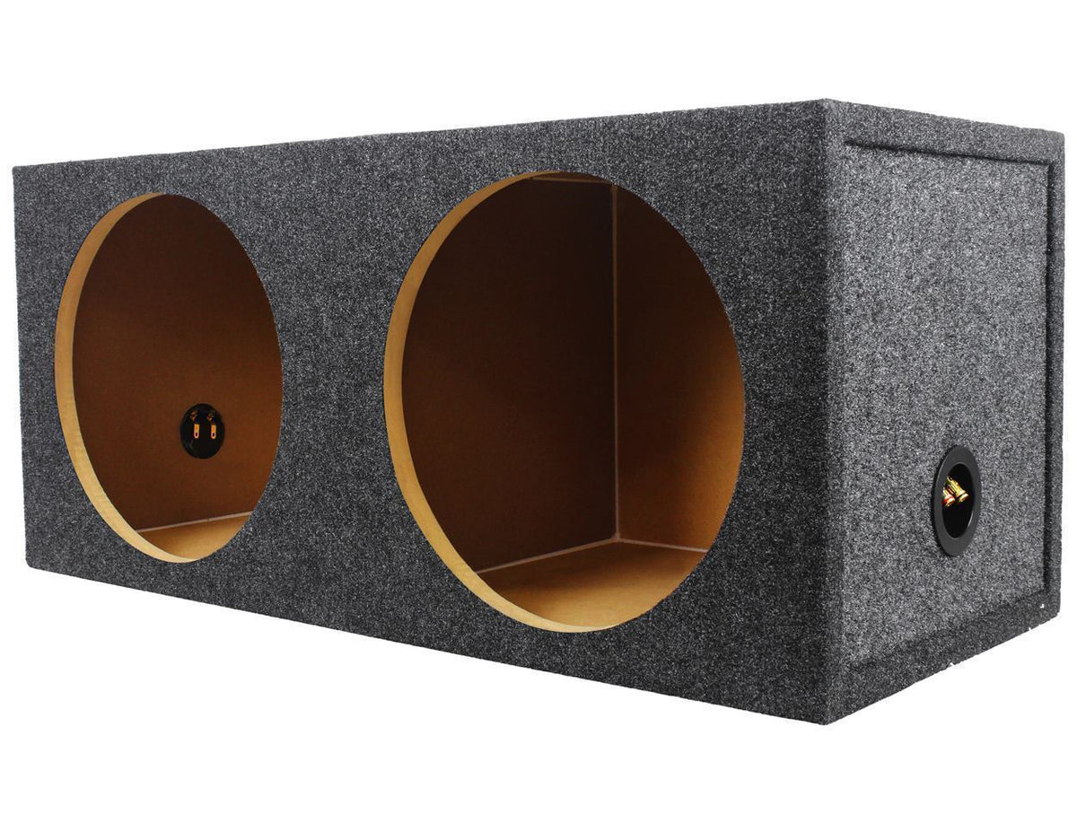 (2) MTX 3512-04 12" 500 Watt SVC 2-ohm Car Audio Subwoofers + Sub Enclosure Box