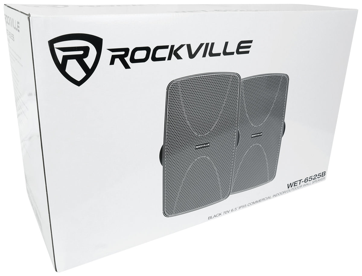 VMA1120 Amplifier + (4) WET-6525B Black Wall Speakers Bundle