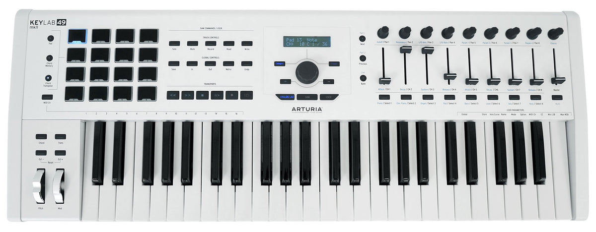 Arturia KeyLab 49 MkII 49-Key Studio Recording Keyboard Controller in White