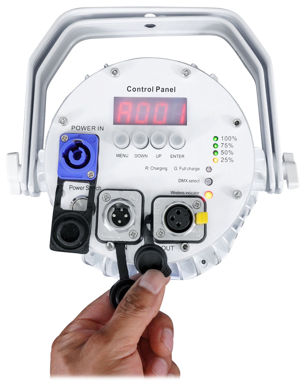 (8) BEST PAR H2O White Water Resistant Lights+Bags+Wireless DMX Control