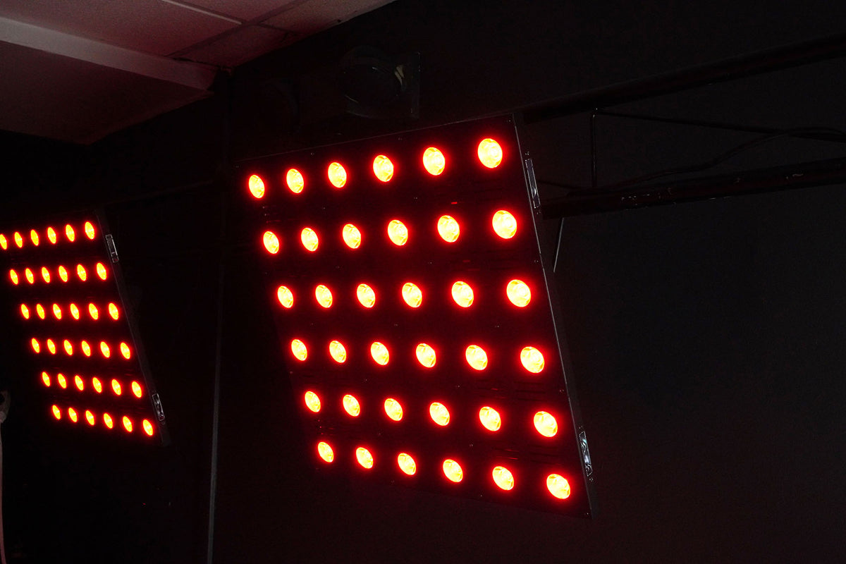 (2) STAGE MATRIX 36 RGB 6x6 Matrix DJ Blinder Lights + DMX Controller