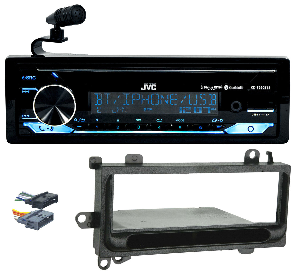 KD-T920BTS CD Receiver & Install Kit for 1997-2002 Jeep Wrangler TJ