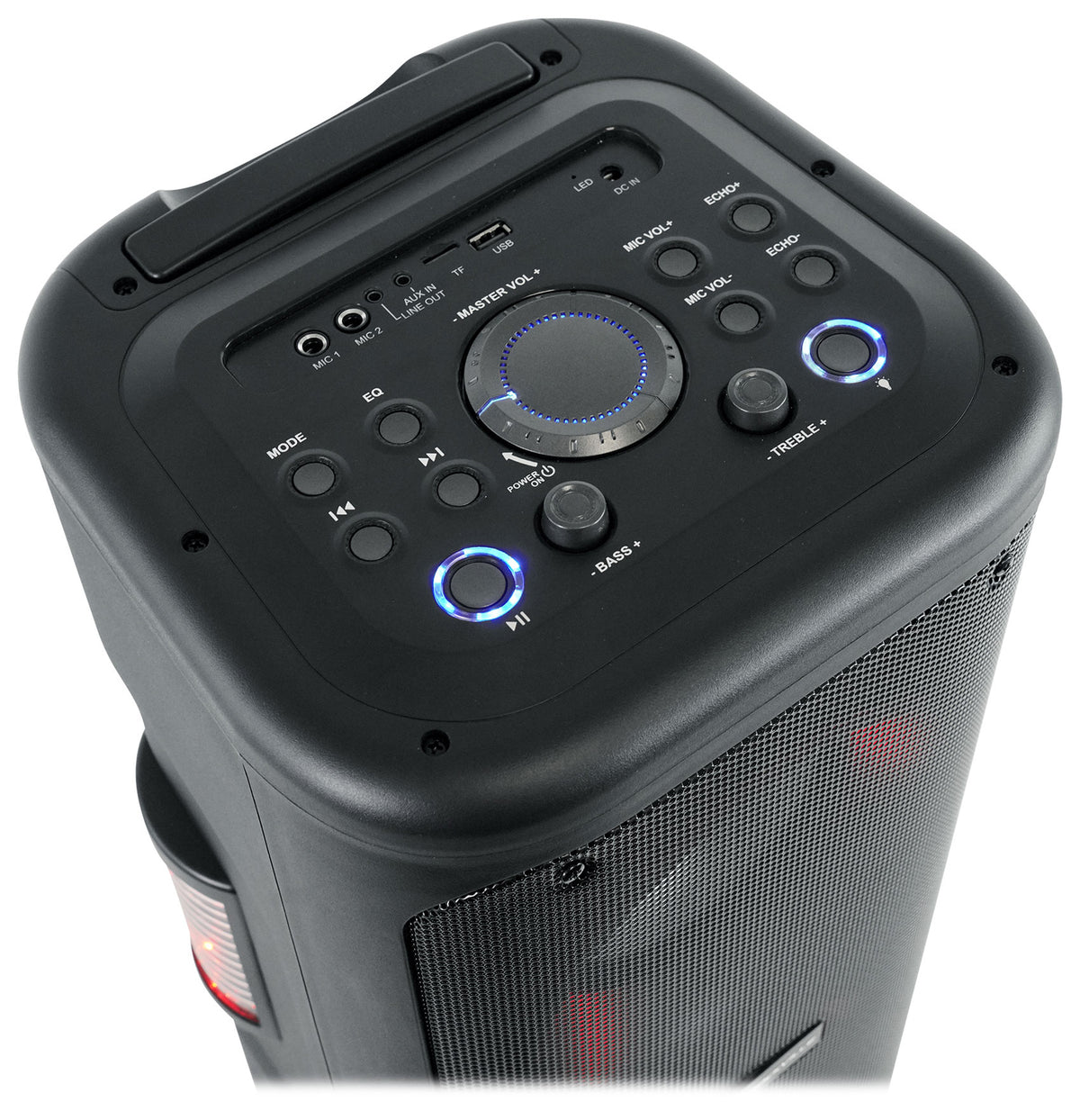Rockville Go Party 6 Dual 6.5" Portable LED Party Bluetooth Speaker Mic Input