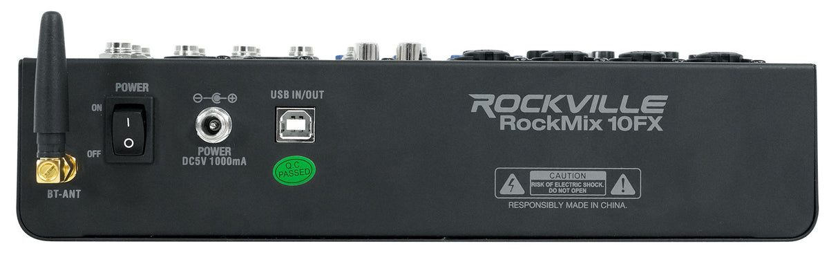 Rockville ROCKMIX 10FX 10 Chan Mixer USB Computer Recording Interface+Effects