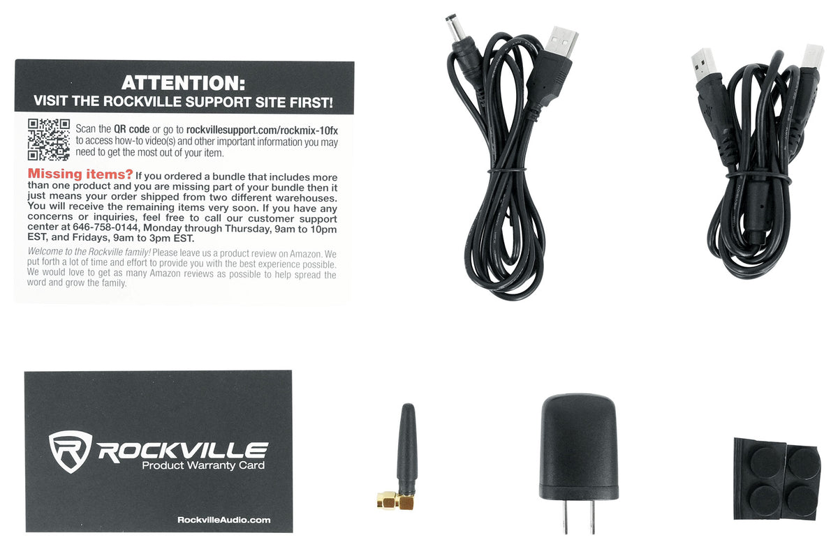 Rockville ROCKMIX 10FX 10 Chan Mixer USB Computer Recording Interface+Effects