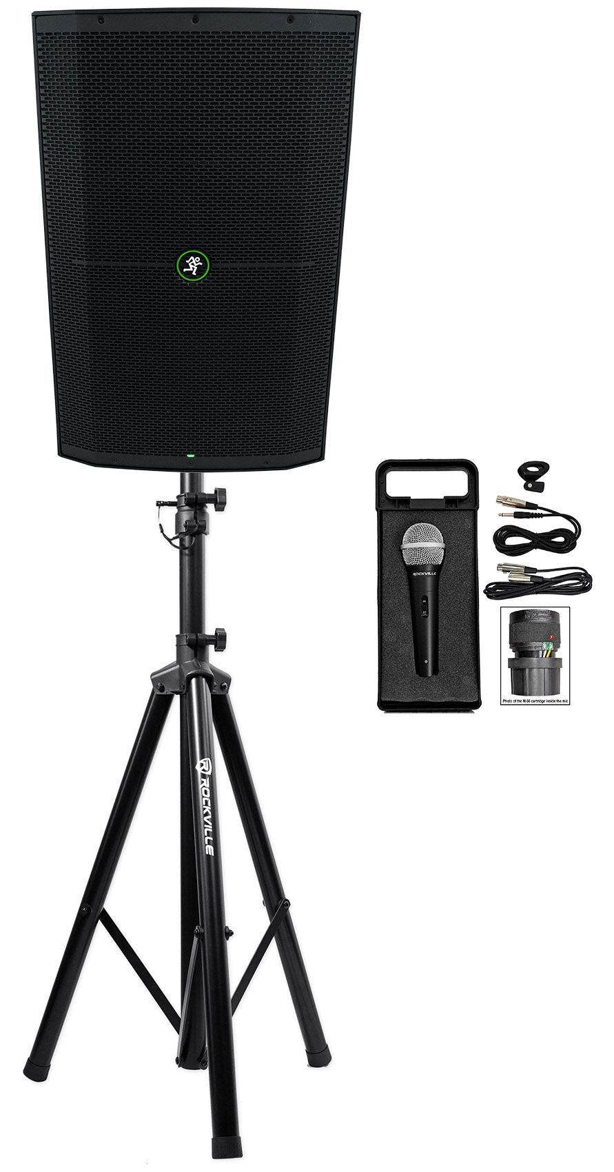 Mackie Thump215XT 15" 1400w Powered DJ PA Speaker+Tripod Stand+Mic Thump 212XT