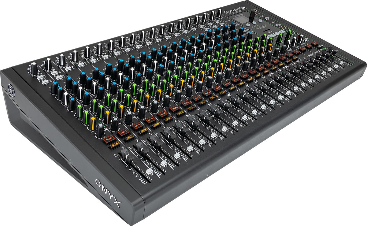 Mackie ONYX24 24-Channel Analog Mixer w/ Multi-Track USB/3-Band EQ+Bluetooth