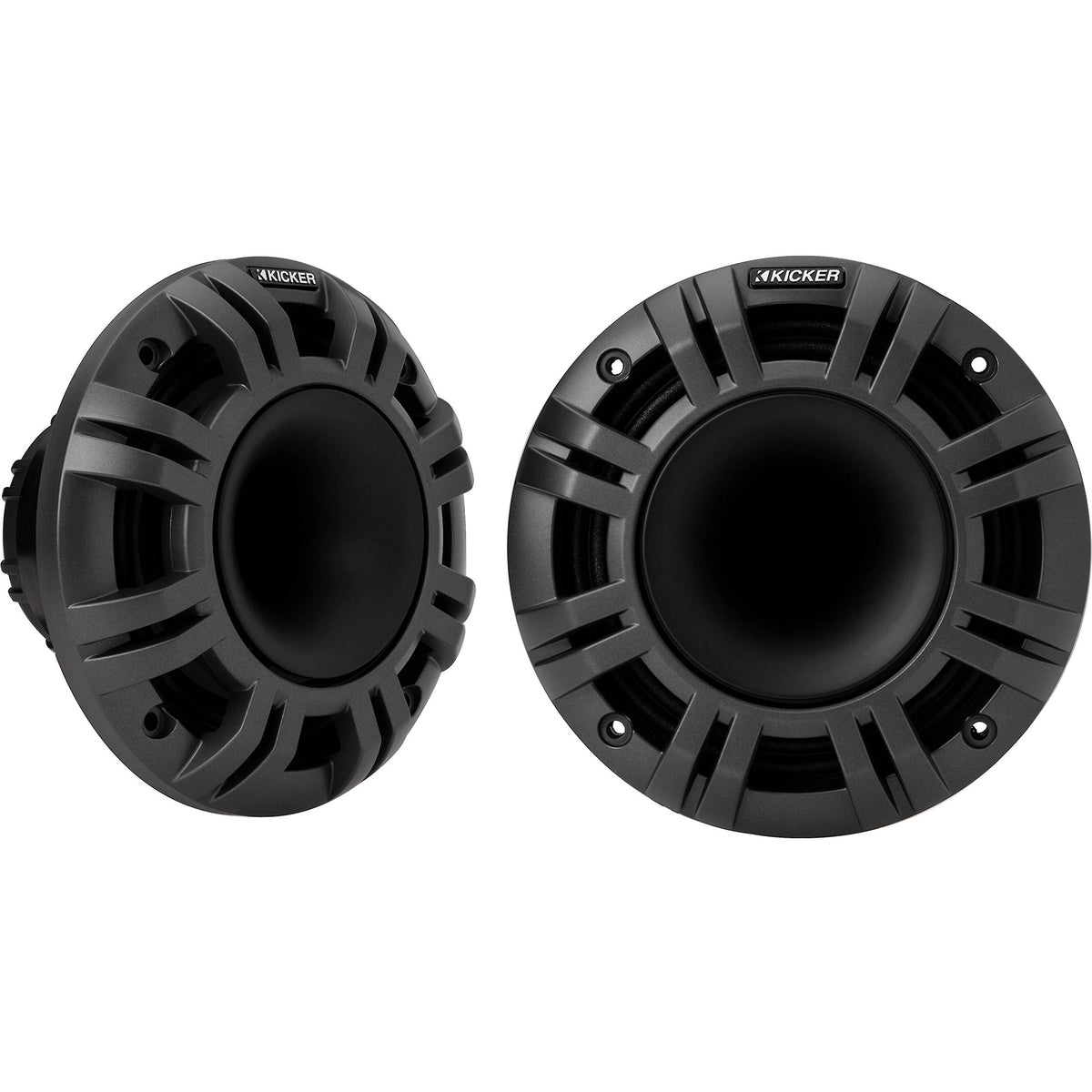 Pair Kicker 48KMXL654 300 Watt 6.5" Marine Boat Horn Loaded Speakers w/LED KMXL65